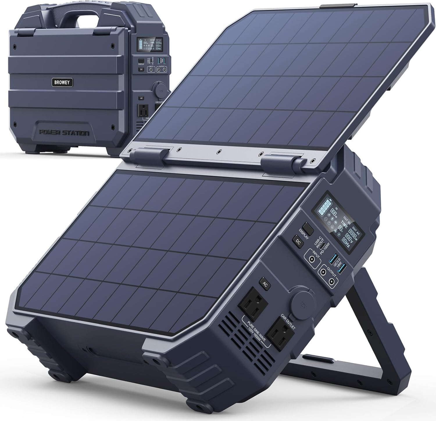 BROWEY 1600W (3200W Peak) Portable Power Station, 1024Wh LiFePO4 Battery - B0F8QRW8XK