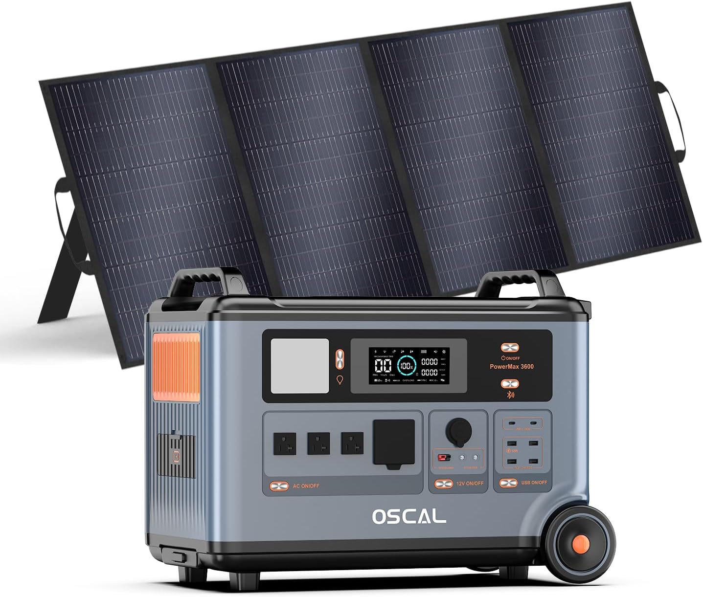 OSCAL Powermax 3600 Solar Generator with 400W Solar Panel, 3600Wh - B0F6LRLJ2T