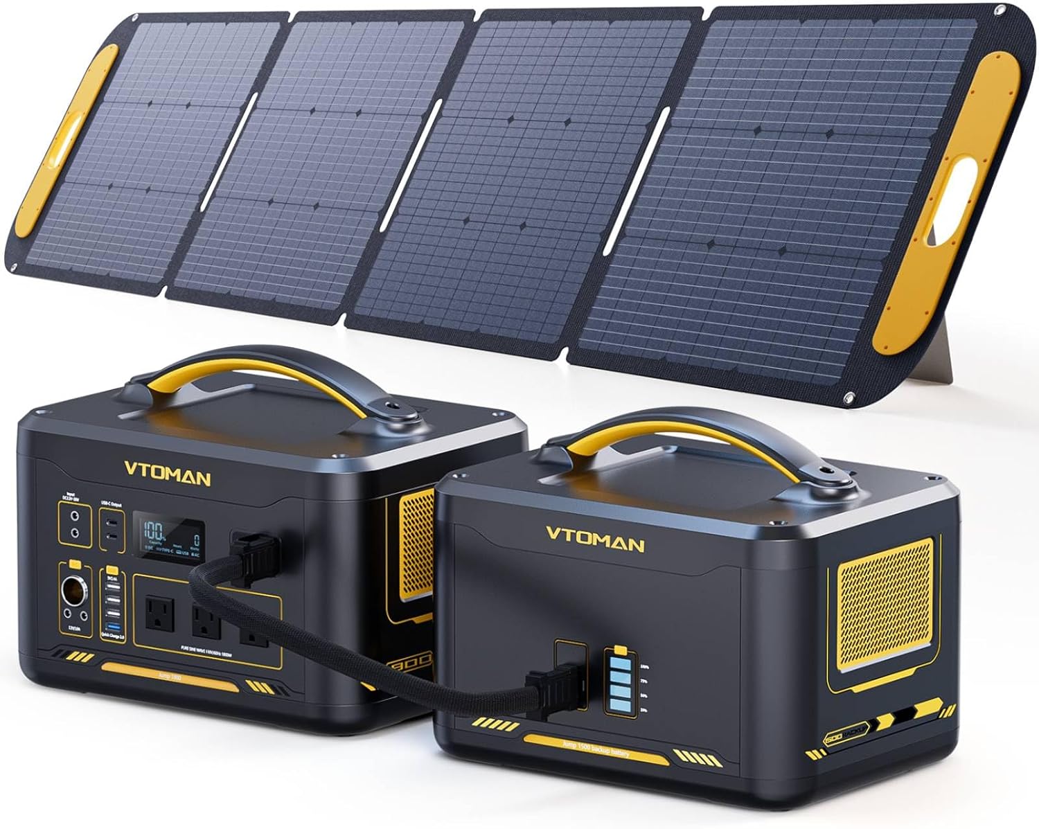 VTOMAN 3096Wh Portable Power Station Bundle with Extra Battery & - B0F9F5SDT1