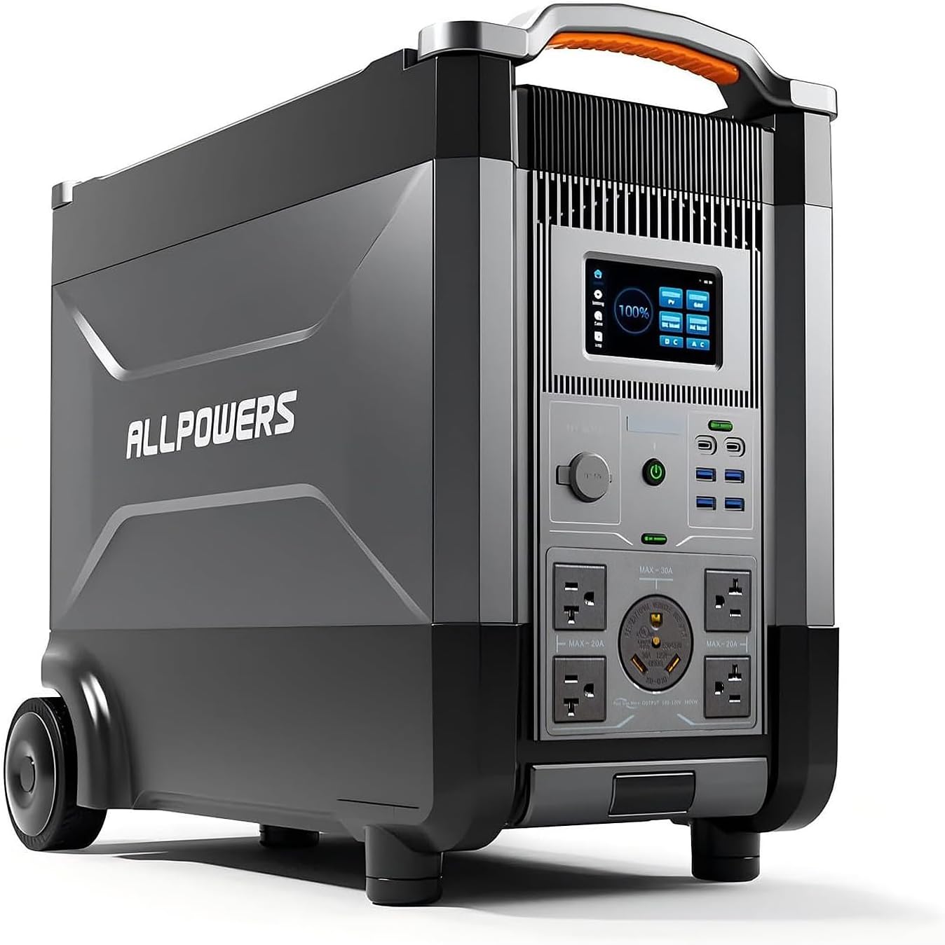 ALLPOWERS 3600W Expandable Portable Power Station, 3456Wh LiFePO4 Portable Home - B0DXTDKXYJ