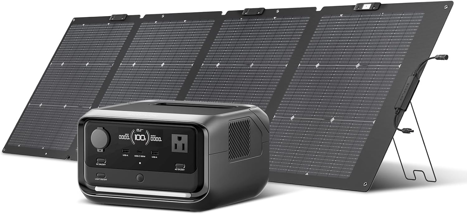 EF ECOFLOW Solar Generator RIVER 3 Plus with 220W Solar - B0F1F85TNK