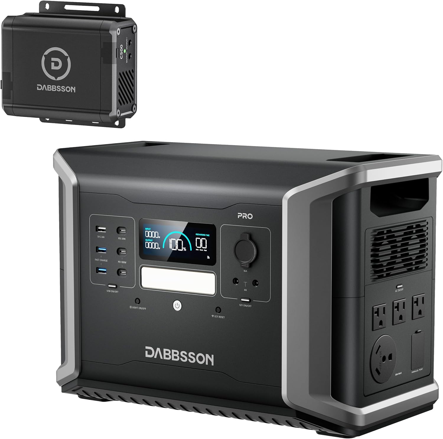 Dabbsson 2100Pro Portable Power Station with Charger S, 2150Wh 2400W, - B0FN7R8NQZ