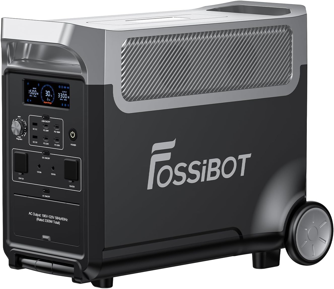 FOSSiBOT F3600 Portable Power Station, 5 x 120 V AC - B0FP9RTPXL