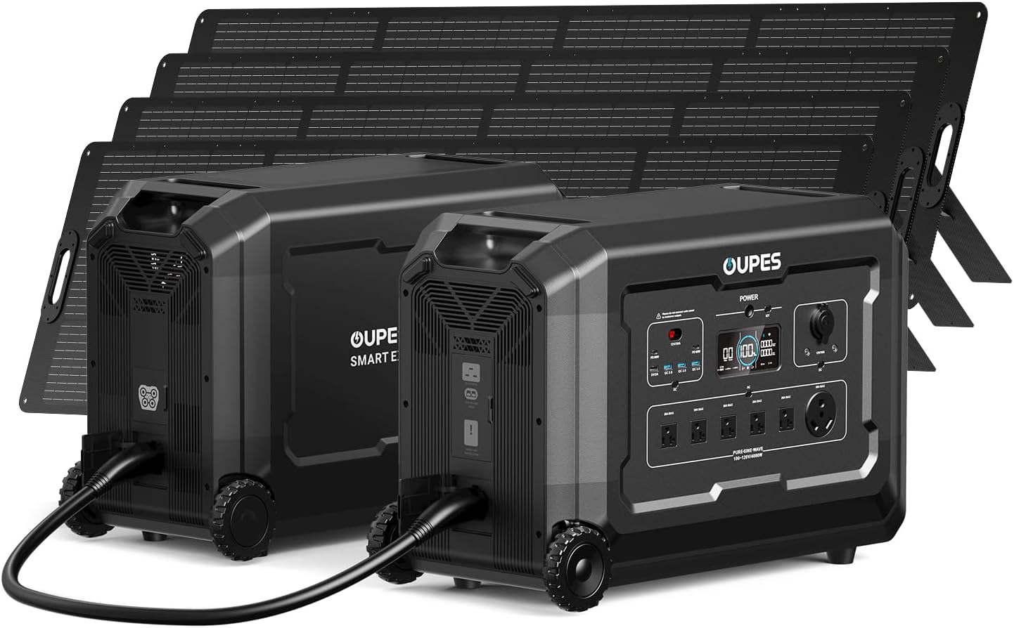 OUPES Mega 5 Portable Power Station 4000W, 10kWh Solar Generator - B0FMY4NGS8