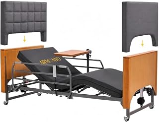 Electric Hospital Bed and Mattress for Home Use, German Motor | 5 Functions, Dual-Layer 5" - B0F2B12HRJ