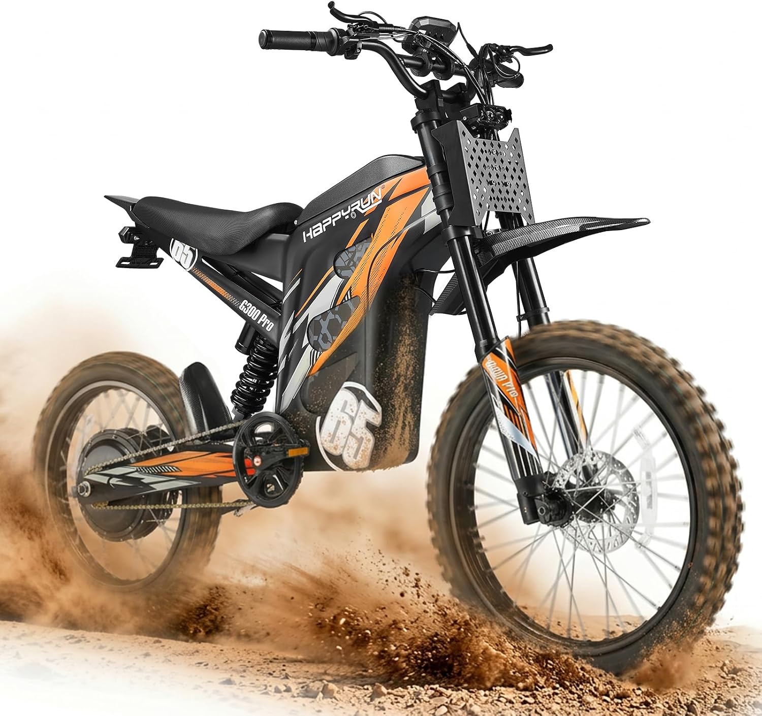 HAPPYRUN G300 Pro Electric Dirt Bike for Adults, 72V 30Ah - B0GXY1Z2YT