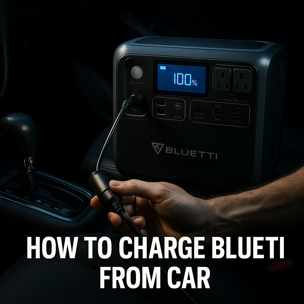 how to charge bluetti from car