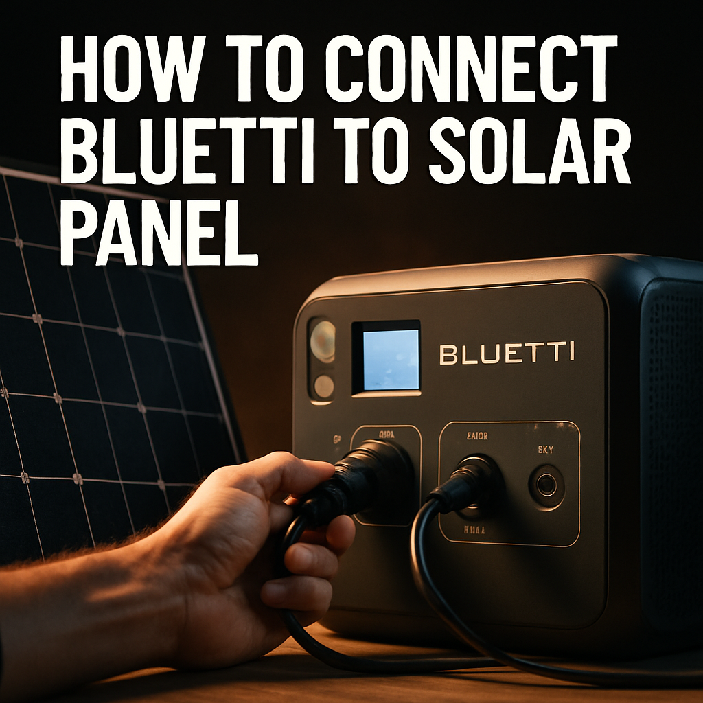 how to connect bluetti to solar panel