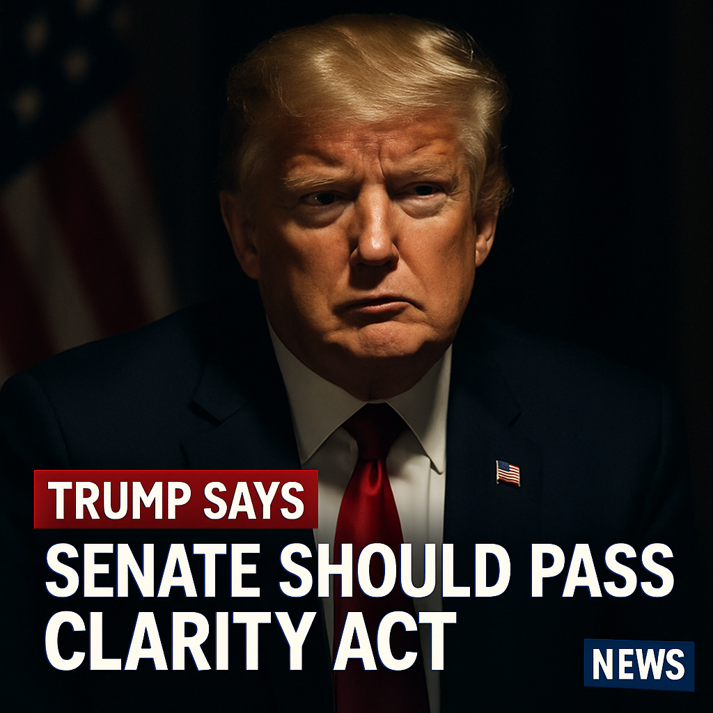 Trump says Senate should pass Clarity Act