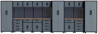 18-Pack Garage Storage Cabinet System with Workbench and Pegboard | Garage Storage Cabinet System with - B0H8H5PBK3