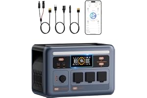 1800W Solar Generator PowerMax 1800SE Portable Power Station, 1024Wh LiFePO4 Battery Generator with 3 AC - B0GY8K1XNH
