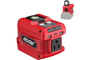 220W Azocek Power Inverter Compatible with Milwaukee 18V Battery, DC 18V to AC 110V Portable - B0DHGX4Y9F