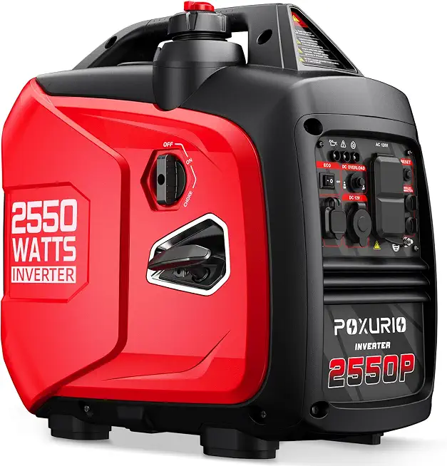 2550-Watt Portable Inverter Generator for Home Use, 1.06Gallon Large Fuel Tank Up to 10 Hours - B0DRN8XG2J