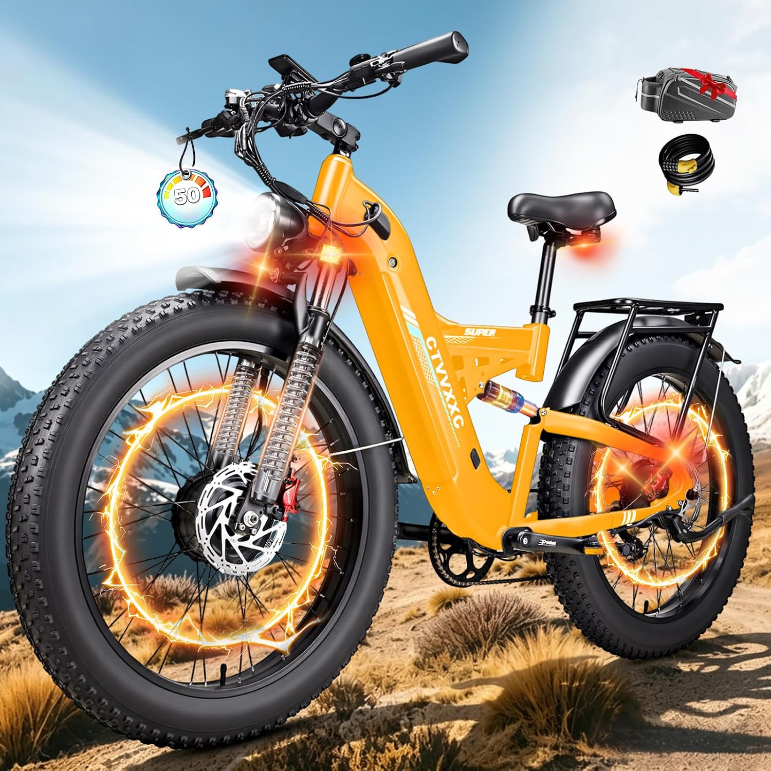 8000W Peak Dual Motor Ebike for Adults, Max 50 MPH, - B0H2YSX5KN