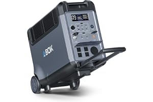 ABOK Ark3600 Portable Power Station, 3840Wh LiFePO4 Battery | 3600W AC Output, Expandable to 11520Wh, - B0H3KQ61FT
