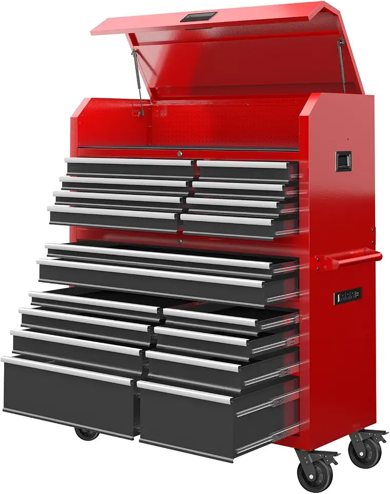 AIRAJ 18-Drawer Rolling Tool Chest Combo,60" Mobile Garage Tool Cabinet | Heavy Duty Tool Box - B0GVSJFR74