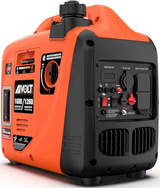 AIVOLT 1600W Super Quiet Inverter Generator 28lbs Portable for Camping | Gas Generator. 1260W Running. - B0B6NPLQH7