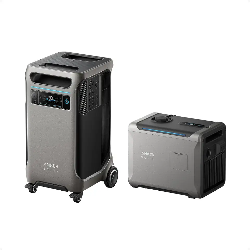 Anker SOLIX F3800 + Smart Generator 5500 | 6,000W Output, 3,840Wh Expandable to 53.8kWh, 2,400W - B0HG9272C4