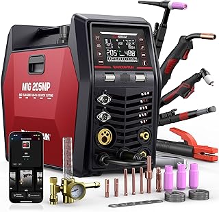 ARCCAPTAIN MIG205MP MIG Welder with Plasma Cutter, 9 IN 1 Welding Machine | 120/240V, App - B0DHWXH4FL