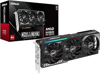 ASRock Radeon RX 9070 Challenger 16GB OC Graphics Card, RDNA 4, 2520MHz Boost, 16GB GDDR6 - B0DTTKCTRD