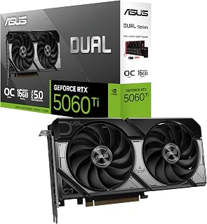 ASUS Dual NVIDIA GeForce RTX 5060 Ti 16GB GDDR7 OC Edition Graphics Card, (PCIe 5.0, - B0F7WB6LSH