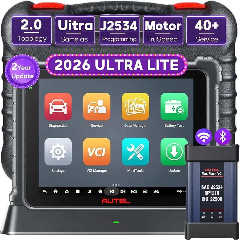 Autel MaxiCOM Ultra Lite Top Autel Scanner 2 Year Free Update J2534 Coding | Same - B0GQ3VXNV4