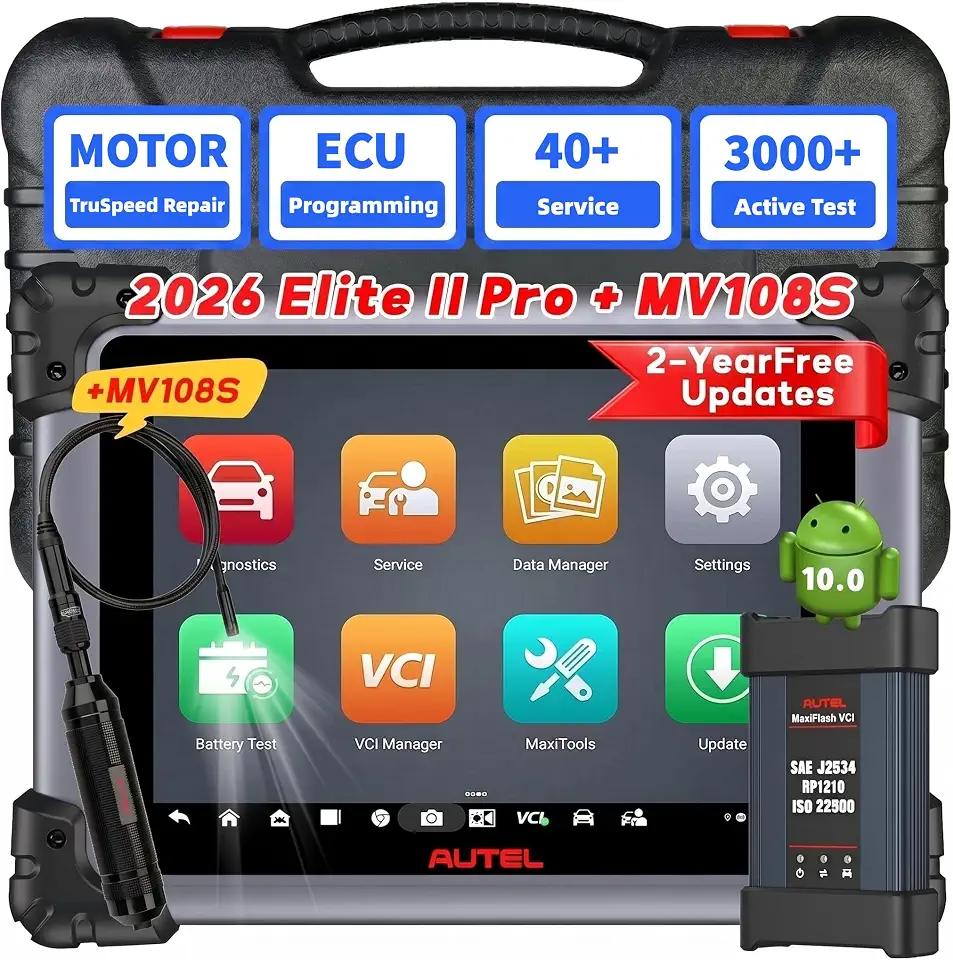Autel MaxiSys Elite II PRO Scanner, 2026 Elite 2 Pro with 2-Year Updates & MV108S, - B0H1C5WLWN