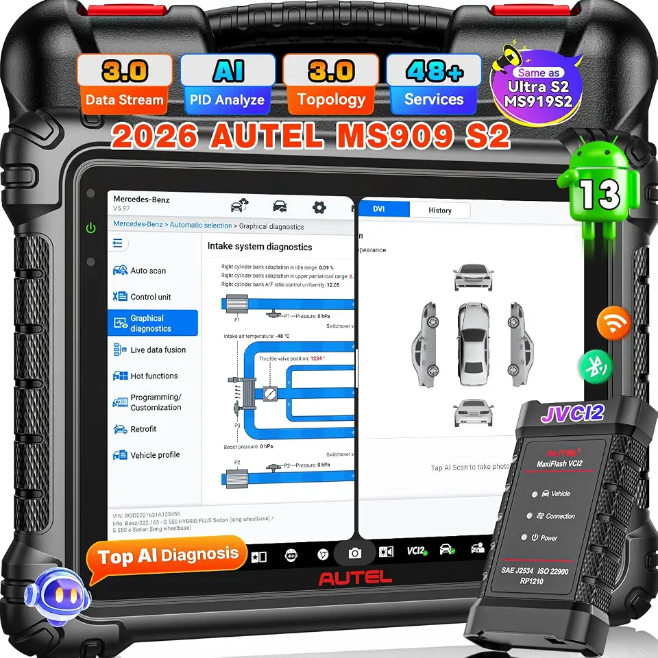 Autel MaxiSys MS909 S2 Scanner: Top AI Intelligen Scan as Ultra S2 MS919S2 | 2026 - B0FXMRS5FR
