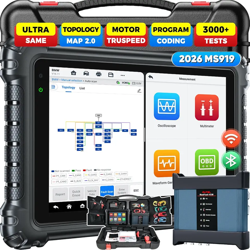 Autel MaxiSys MS919 Scanner, Same as MS Ultra, 2.0 Intelligent Topology | 2026 Upgrade of - B0GGH8W79N