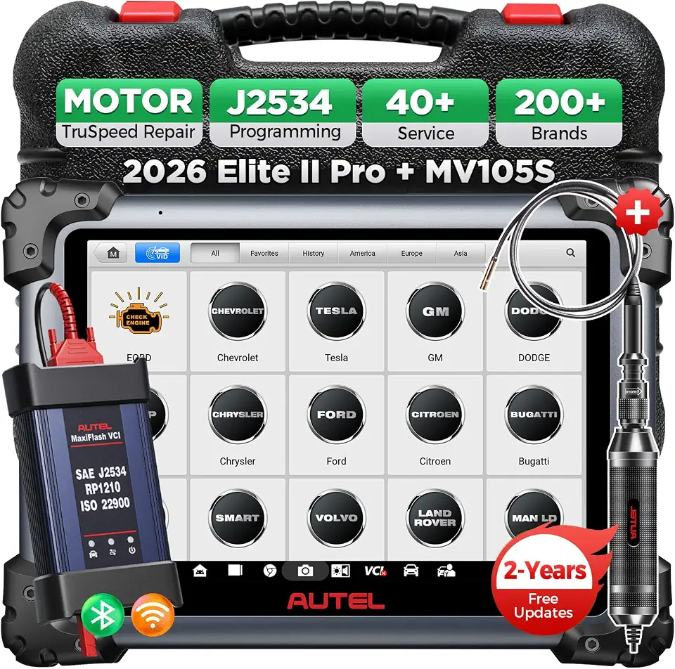 Autel Scanner MaxiSys Elite 2 PRO MV105S: J2534 Programming as Ultra MS909 | 2026 2-Year - B0GCJVNQY1