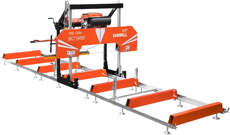 BILT HARD 36" Portable Sawmill with B&S Vanguard 627cc 23HP Gas Engine, E-Start, 36" Board - B0HDB673N5