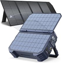 BLAVOR Portable Power Station 1600W (Peak 3200W), Built-in Solar Panel, 1024Wh LiFePO4 Battery, 100W USB-C - B0HCTW835H