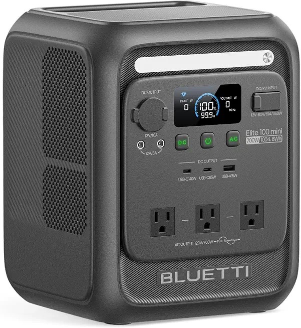 BLUETTI Elite 100 mini Portable Power Station for Camping 1004.8Wh 700W LFP | Battery Backup, - B0HD6GN86Q