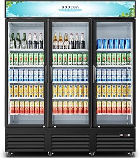 BODEGACOOLER 53 Cu.Ft Merchandiser Cooler, 3 Door Commercial Display Fridge | 67.3“W Beverage Refrigerator with - B0DHVGCGKV