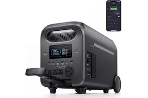 ComJoy Portable Power Station 3000W (5000W Surge) Solar Generator | with Wheels & 4 AC - B0GTLNGRT5
