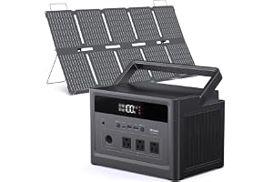 DARAN Portable Power Station 600W (1200W Peak) 576Wh LiFePO4 battery with 100W Solar Panel, Fast - B0GY93VV94