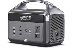 DaranEner Portable Power Station, 192Wh LiFePO4 Battery Backup Solar Generator with w/2 300W (Peak 600W) - B0C6K5ZPNJ