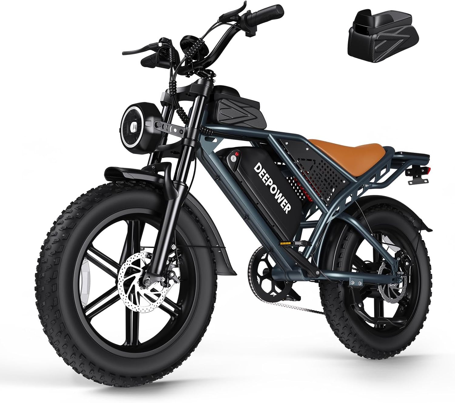 DEEPOWER QS7 Electric Bike for Adults, 2000W Peak Power 28MPH - B0GKX3XLJS