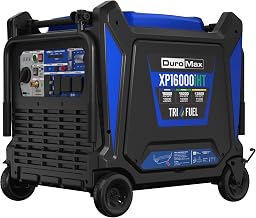 DuroMax XP16000iHT 16,000-Watt Tri Fuel Portable Digital Inverter Generator - Gas, Propane & Natural Gas, - B0CX765NR9