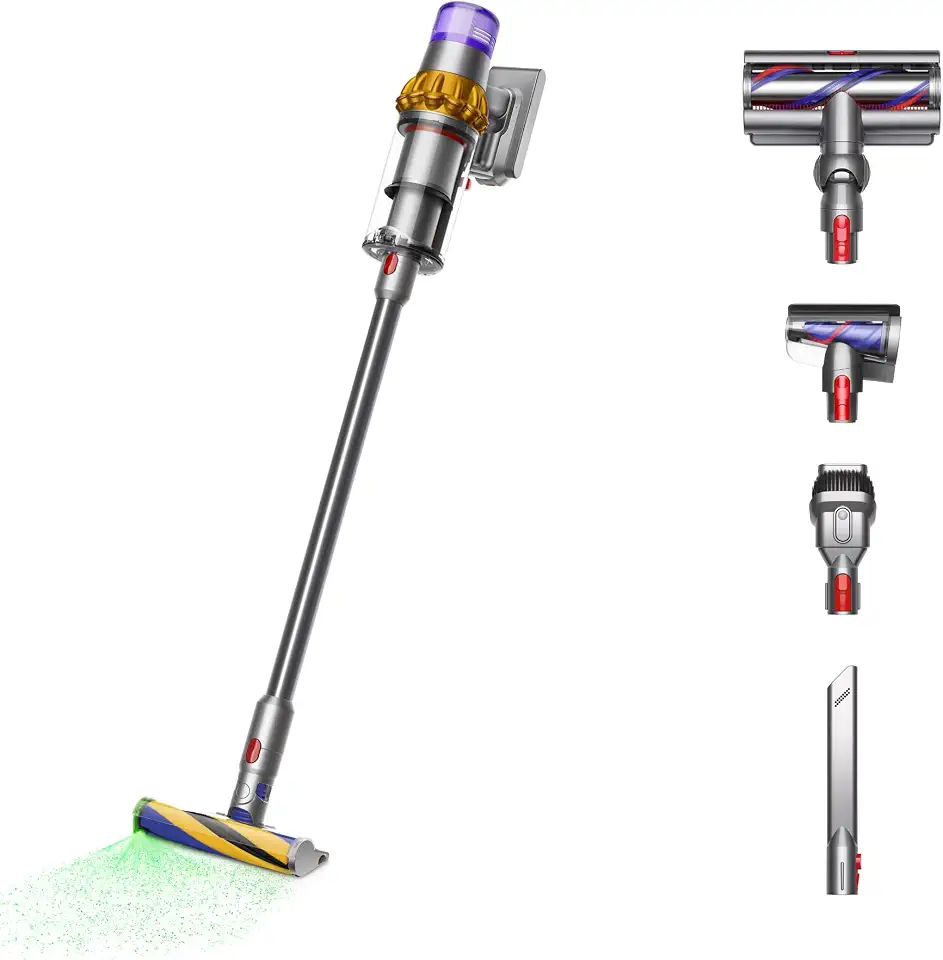 Dyson V15 Detect Cordless Vacuum Cleaner, Yellow/Nickel - B0C2J8KJH9