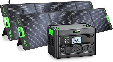 EBL 2400W Portable Power Station + 2×200W Solar Panels | RV Van Life Off-Grid Self-Charging - B0H71QVF77