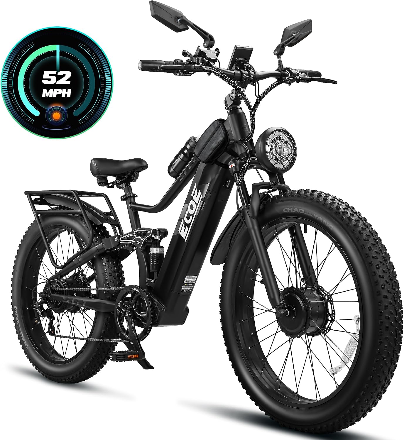 EcoE 9000W Dual Motor Electric Bike for Adults 52MPH 60V32A, - B0H6LPJG3T