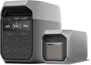 EF ECOFLOW Portable Power Station DELTA 3 with Extra Battery, 2048Wh 1800W | Expand Capacity - B0GVDV4J2M