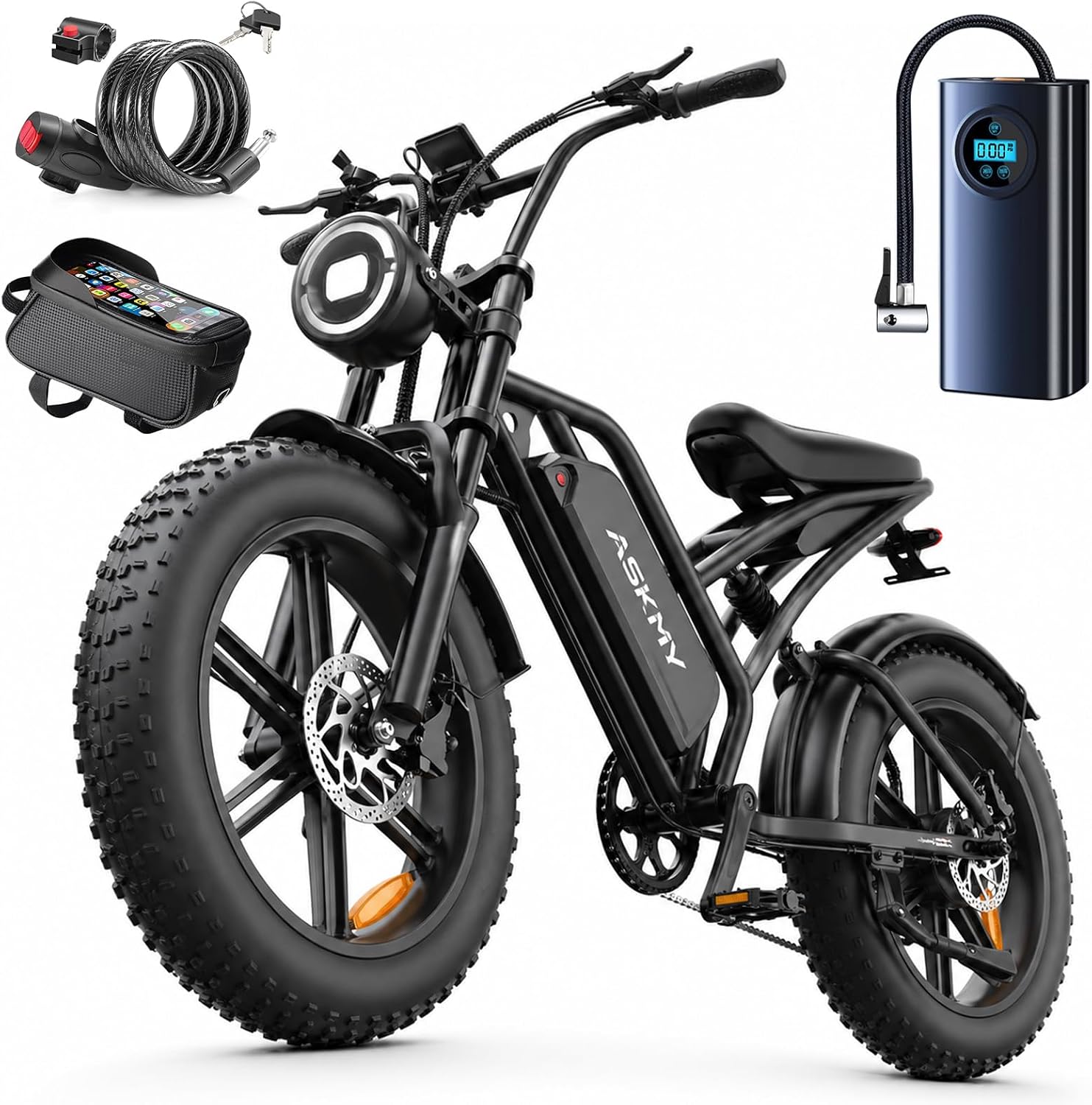 Electric Bike, Fat Tire Electric Bike for Adults 500W 48V - B0H3KZJXDS