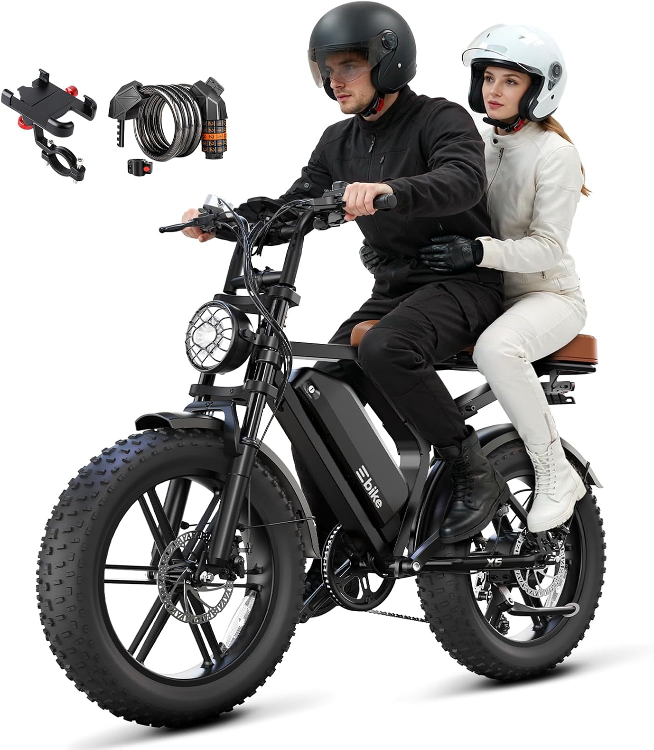 Electric Bike for Adults, Peak 1500W Motor Retro E Bike, - B0GQ96TCVT
