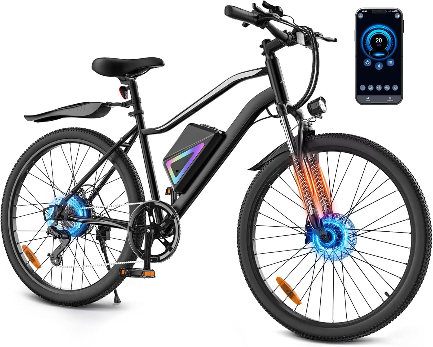 Electric Bike for Adults/Teens, 14" Foldable Commuter Ebike & 26" - B0GWHT79WH
