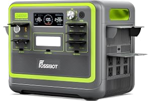 FOSSIBOT F2400 Portable Power Station, 2048Wh LiFePO4 Solar Generator, 2400W (4800W Surge) AC Output, 1100W - B0H4W51ZMH