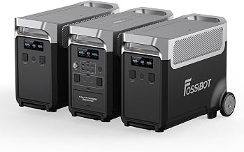 FOSSIBOT F3600 Pro 11.52kWh Portable Power Station with 2 FB3840 Expansion Batteries, 3600W Pure Sine - B0HBBYR22C