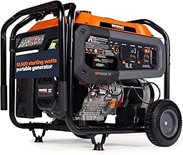 Generac 12,500 Starting Watt Tri-Fuel Portable Generator, Electric Start | Gas, Propane, Or Natural Gas - B0GP2QCSZQ