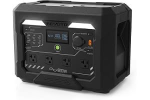 GEYOTO N1000 Portable Power Station 1024Wh, 1800W Fast Charging to 80% in 43Min, 3000W P-Boost, - B0GY8SM98F